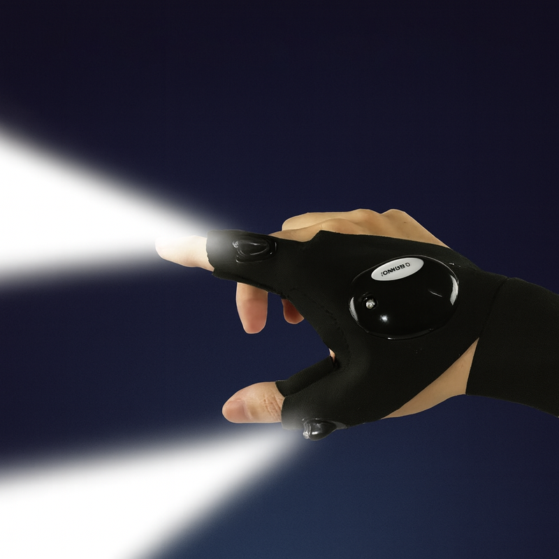 LED Flashlight Gloves for Night Hiking