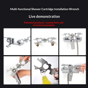 ประแจอาบน้ำแบบปรับได้ ผลิตจากเหล็กกล้าคาร์บอน สำหรับงานติดตั้งในห้องน้ำ อเนกประสงค์ ใช้กับวาล์ว หัวกรองน้ำ และข้อต่อ - Product Image 4