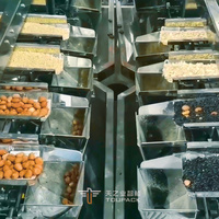 Machine de remplissage automatique de granulés de céréales haute précision 1kg 2kg 5kg pour riz, blé, maïs, avec pesoir linéaire et étiqueteuse pour sacs plastiques