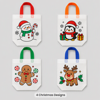 Sac fourre-tout personnalisé en non-tissé imprimé pour enfants, toile vierge à colorier avec poignée, sac d'artisanat OEM pour enfants pour fête d'anniversaire