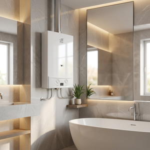 Calentador de Agua a Gas de 10L, Estilo Europeo, Calentamiento Instantáneo, con Quemador de Cobre Duradero y Protección de Seguridad - Product Image 1