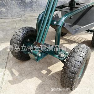 Chariot de jardin en métal Qingdao Lite à 4 roues, design industriel durable en métal pour usage extérieur - Product Image 2