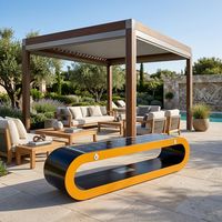 Banc solaire intelligent moderne en acier inoxydable 4 places, résistant à l'eau, avec WiFi et recharge sans fil, pour parc et jardin