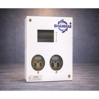 Tableau de distribution industriel 2 prises + 1 disjoncteur, boîtier métallique, modèle KK46 OMDMS 20/2 Amp. Fournisseur en gros pour usage extérieur/intérieur en Inde