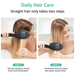 Custom Hair <strong>Brush</strong> Electric Ionic Hair Straightening Comb Private Label Hair Styling <strong>Brush</strong> <strong>Straightener</strong> - Product Image 3