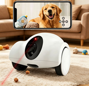 Nuovo Distributore Automatico di Cibo Interattivo per Cani e Gatti con Telecamera Robotica, Connessione Wi-Fi e Funzione Compagno per Animali Domestici - Product Image 1
