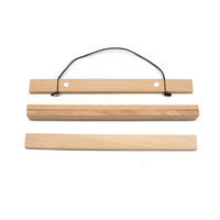 Support magnétique vierge en hêtre massif pour affiches, cadre mural en bois dur pour œuvres d'art, logo OEM non imprimé, marque personnalisée, vente en gros en vrac