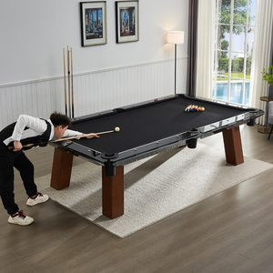 Hiện đại ánh sáng sang trọng 9 chân Chuyên Nghiệp Màu Đen Tempered Glass bảng hồ bơi gỗ sồi đỏ <span class=keywords><strong>Snooker</strong></span> bảng Glass bảng hồ bơi - Product Image 6