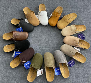 Birkenstocks Alemania: Zuecos <span class=keywords><strong>Boston</strong></span> Elegantes de Piel de Vacuno y Ante con Suela Blanda, Sandalias Planas de Verano, de Moda, con Cierre Deslizante de EVA - Product Image 1