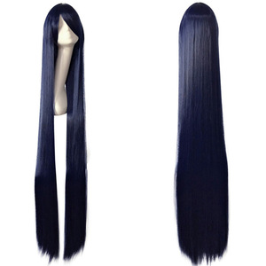 Ainizi venta al por mayor <span class=keywords><strong>150cm</strong></span> largo recto resistente al calor color sólido sintético Halloween Cosplay peluca - Product Image 3