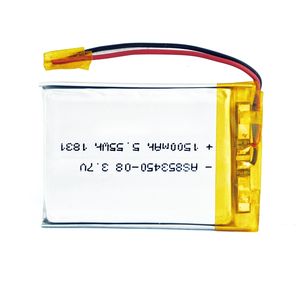 Geringe selbstentladung rate lipo batterie 853450 3,7 v 1500 mah lithium-ionen polymer batterie mit KC - Product Image 4