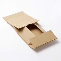 Boîte en carton kraft pliable en matériaux recyclés de luxe avec logo OEM personnalisé pour l'emballage de cadeaux