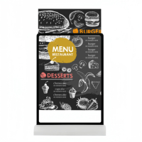Panneau publicitaire, boîte à lumière LED rechargeable, A4 A5, affichage double face, menu pour la promotion sur table de restaurant