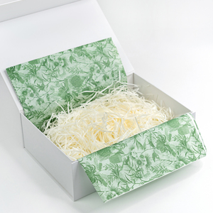 Eco-Friendly Green Wrapping Tissue Paper Brand Logo Custom Printed Coated Single-Sided Gift Paper for <b>Present</b> <b>Box</b> - Product Image 1