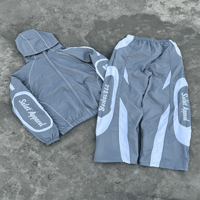 Survêtement en nylon avec logo personnalisé, veste coupe-vent pour homme, streetwear de haute qualité, ensembles de survêtements unisexes, vêtements de sport