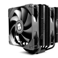 Refroidisseur d'air pour processeur Thermalright PA120 BLACK Dual Tower avec six caloducs et deux ventilateurs silencieux PWM de 120 mm, noir mat