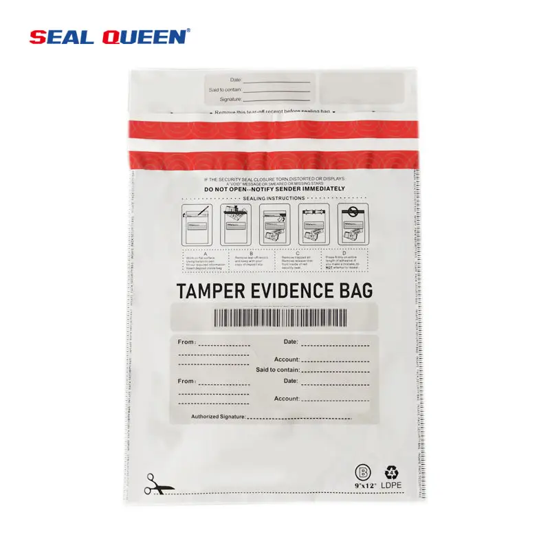 Seal Queen Registrier kasse Bank einzahlung Geld bänder Bank Bag Security Tamper Evident Tape Sealing Cash Evidence Deposit Bags