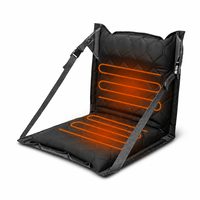 Coussin de siège chauffant gonflable avec design pliable pour le camping, la pêche, le bureau, les concerts, les festivals de musique et les voyages