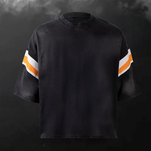 OEM Heavyweight Oversized Boxy <b>Drop</b> Shoulder T-shirt 300Gsm <b>Acid</b> Wash 100% Cotton Eco-Friendly High Quality Custom Logo Men - Product Image 1