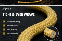 Cordon en Kevlar de 3,2 mm (1/8 pouce) à faible élasticité et haute résistance, corde tressée en polyester pour pavage
