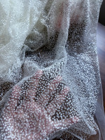 Tissu à paillettes dorées estampées à chaud, blanc opaque, extra dense, brillant, nouvelle vente chaude 2026.