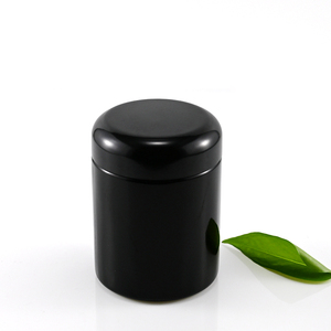 검은 뚜껑이있는 고급 크림 헤어 마스크 바디 버터를위한 250ML 밀폐 냄새 방지 철 항아리 보라색 유리 항아리 유리 용기 - Product Image 2