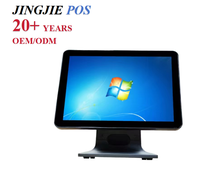 Máquina terminal de sistemas POS Android Windows de 15 pulgadas, pantalla LED única, hardware de hostelería POS, caja registradora móvil
