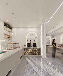 Custom Modern Dessert Shop Interior Design Bakery Cake Display Counter Glass Showcase Retail Store Furniture - Product Image 3