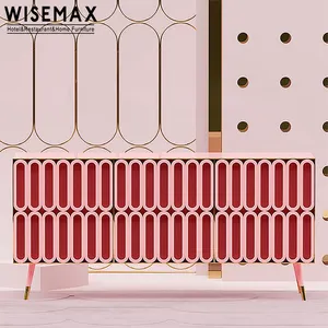 Мебель WISEMAX, скандинавский роскошный деревянный стол для гостиной, отеля, милый розовый стол из массива дерева
