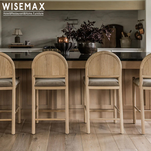 WISEMAX FURNITURE Chaise <span class=keywords><strong>de</strong></span> comptoir <span class=keywords><strong>de</strong></span> cuisine <span class=keywords><strong>de</strong></span> <span class=keywords><strong>style</strong></span> nordique en bois <span class=keywords><strong>de</strong></span> frêne massif Tabourets <span class=keywords><strong>de</strong></span> <span class=keywords><strong>bar</strong></span> en rotin pour restaurant, <span class=keywords><strong>bar</strong></span>, maison et hôtel - Product Image 2