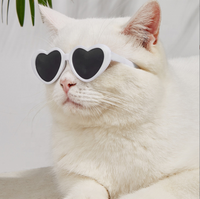9 couleurs différentes, vente en gros par les fabricants, lunettes créatives pour chiens et chats, lunettes tendance en forme de cœur, lunettes de soleil photo