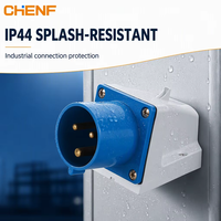Pabrik CHEM Harga Langsung Pabrik IP44 3 Kutub Soket Steker Industri Biru OEM Power Strip Pemasangan Permukaan 16A 32A 63A Steker Jantan