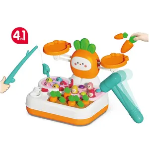 4 IN 1 Multi-function table game machine magnetic fishing game toy educational balance toy wind up toys for kids