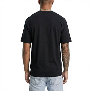 เสื้อยืดฮิปฮอปผู้ชาย พิมพ์โลโก้ตามสั่ง ผ้าฝ้าย 100% หนัก (210 กรัม) ป้องกันขนร่วง แขนสั้น ไหล่ตก แบบเรียบ - Product Image 4