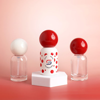 Flacon d'émulsion en verre à fond épais personnalisable de 30 ml, bouchon estampé à chaud, pulvérisateur à pompe, couleur personnalisée, forme elliptique, modèle JG-94 JIN