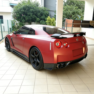 Nuevas faldas laterales de fibra de carbono brillante estilo VS de cuerpo ancho con montaje directo para Nissan GT-R R35 2008-2016 - Product Image 5
