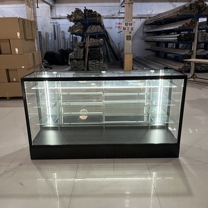 Cửa hàng bán lẻ khung nhôm trưng bày trưng bày kệ kính nhiều lớp với đèn LED có thể khóa hiển thị trường hợp hiển thị - Product Image 5