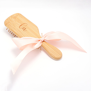 Cá Nhân Phù Dâu Món Quà Tóc Bàn Chải Màu Hồng Ribbon Bow <span class=keywords><strong>Comb</strong></span> Tùy Chỉnh Đám Cưới Tóc <span class=keywords><strong>Comb</strong></span> - Product Image 2
