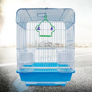 Gabbia <span class=keywords><strong>per</strong></span> <span class=keywords><strong>Uccelli</strong></span> Pappagallini con Tetto Piatto, Gabbia in Filo Metallico con Mangiatoia Esterna, <span class=keywords><strong>Abbeveratoio</strong></span> e Vassoio Rimovibile, 12 Pezzi - Product Image 3