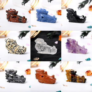 Paling Populer kerajinan kristal energi alami tangan dipoles campuran kristal kepala naga untuk Fengshui - Product Image 3