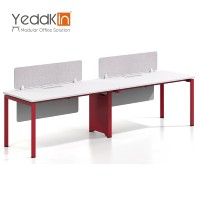 Table de travail modulaire moderne de haute qualité avec panneau de séparation en métal extensible pour usage au bureau