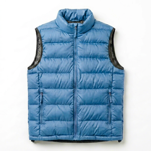 Lightweight Puffer Vest – Sleeveless Quilted Warm Winter <b>Gilet</b> with Zip Front, Stand Collar, Casual Outdoor Everyday Wear - Product Image 1