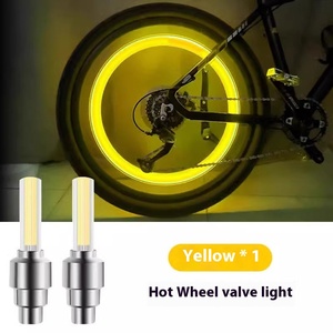 Hot Wheels ไฟวาล์วจักรยานไฟ LED สำหรับคืนขี่ยางแฟลชสำหรับจักรยานเสือภูเขา PC วัสดุแบตเตอรี่อุปกรณ์ขนาดเล็ก - Product Image 2