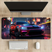 Tapis de souris de voiture élégant et cool Tapis de souris noir pour bureau d'ordinateur Tapis de bureau pour PC Clavier portable Tapis de jeu