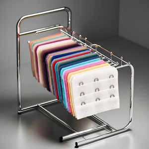 Vente en gros de soutien-gorge élastique à trois rangées pour femmes avec boucle à crochet perlé soutien-gorge à quatre rangées en acier inoxydable bouton d'extension conception à trois boutons - Product Image 5