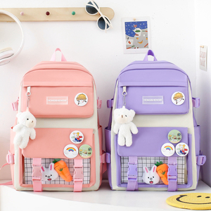 2023 nouveau <span class=keywords><strong>4</strong></span> en 1durable populaire coréen enfants adolescent sac à dos mignon sac d'école ensemble fille et garçon école sac à dos - Product Image 5