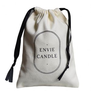 Biodegradable Simple Style 100% Organic Cotton White <b>Drawstring</b> <b>Pouch</b> Bag - Product Image 1