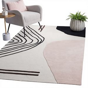 Alfombra Decorativa Reversible de Lana con Pelo Cortado, Moderna y Tejida a Máquina, para Restaurantes y Cafeterías - Product Image 1