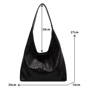 Versatile Retro Designer <b>Large</b> Capacity Soft Leather Women's Handbag Red Casual Shoulder <b>Bag</b> with Fashionable - Product Image 6