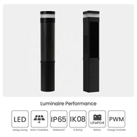 Lampe solaire LED étanche IP65 pour allée, corps en aluminium, lampe à intensité variable avec télécommande, éclairage extérieur pour jardin, paysage, pelouse